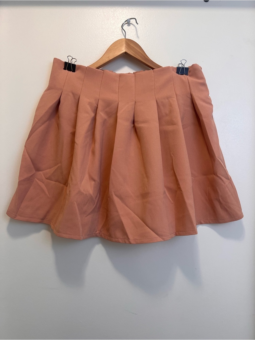 NWT Zenobia Blush Pink Pleated Skater Skirt Plus Size 2X Feminine Flowy Mini